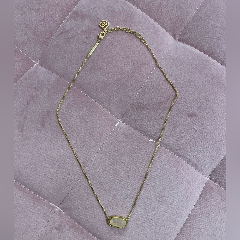 Kendra Scott Gold Pink Gemstone Necklace